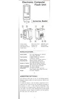 Dixons Mirage Computer manual. Camera Instructions.